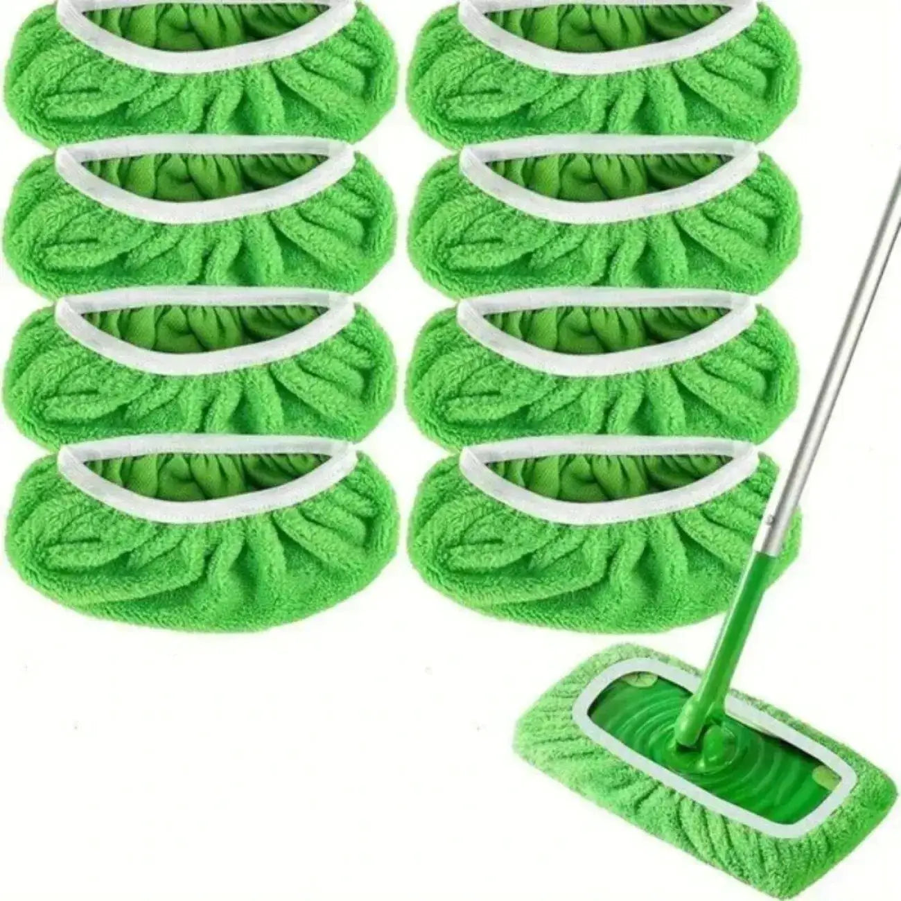 Eco-Friendly Mop Cover Set – 6-Pack Washable Flat Mop Pads for Dusting, Wet Mopping & Pet Hair Pickup, Reusable Alternative to from PriceLows™
