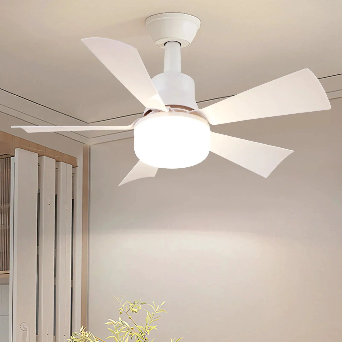Ceiling Fan With Light | Remote Control | Dimmable LED Light | Living Room
