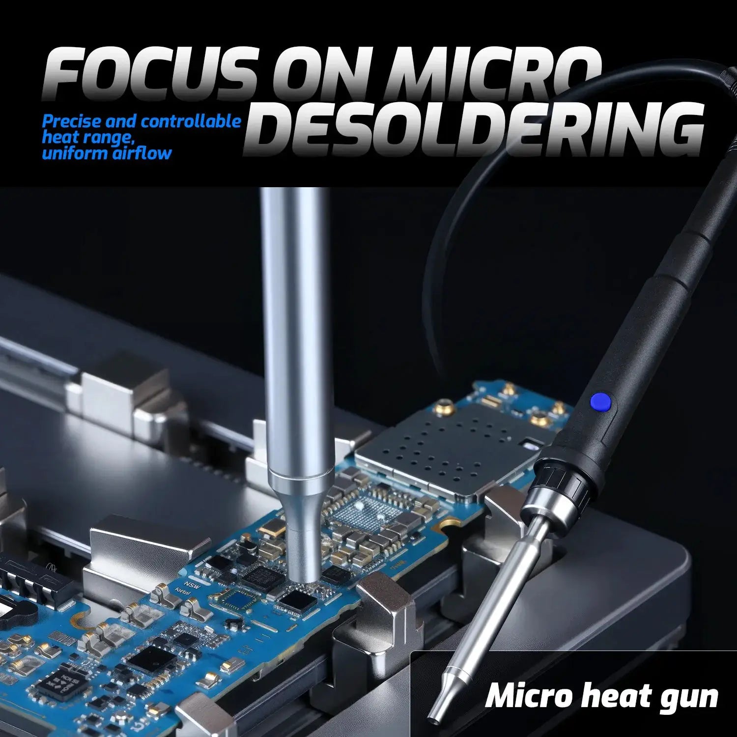 WEP 8509-I Precision Soldering Station Desoldering Hot Air Gun with 1~4mm Air Nozzle For Microscope Electronics Cold/Hot Air from PriceLows™
