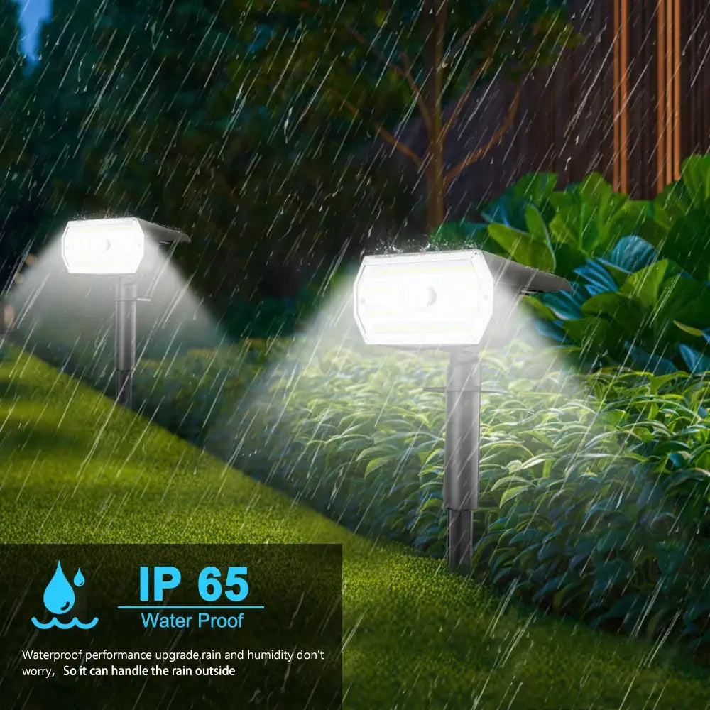 Solar Spot Lights Outdoor Motion Sensor 56/60LEDS Solar Landscape Spotlights 3 Modes Waterproof Wall Lamp Yard Driveway Walkway from PriceLows™
