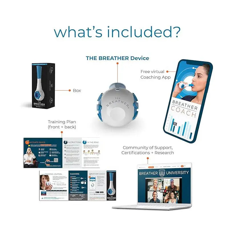 Breath Trainer | Adjustable Resistance | Compact Size | Multiple Color Options