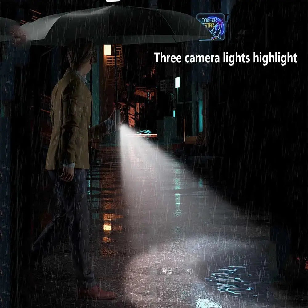 Automatic Folding Umbrella | LED Light | Windproof Design | Large Canopy