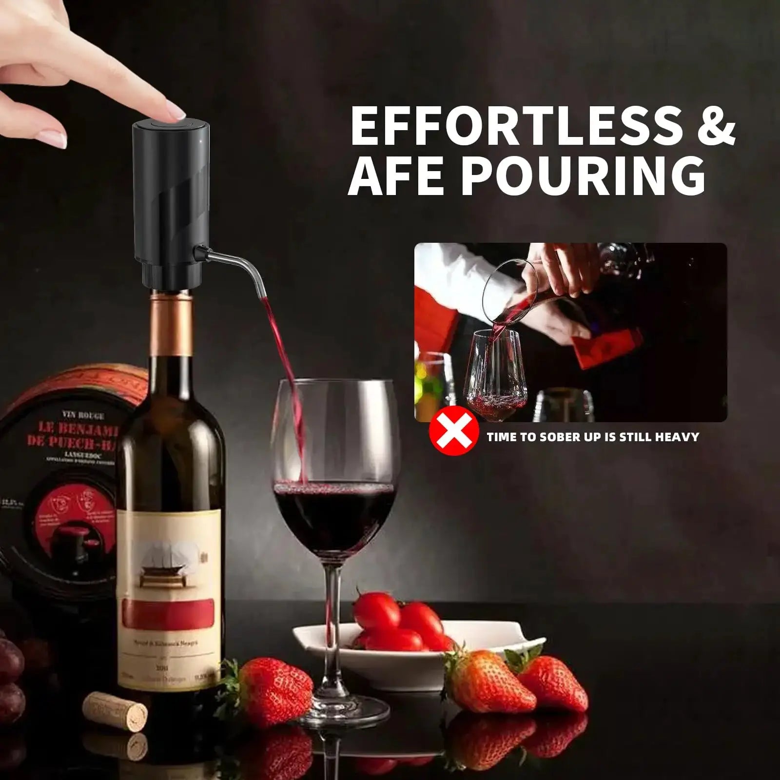 Rechargeable Electric Wine Aerator Dispenser Automatic Wine Decanter Intelligent Electric Wine Dispenser Party Kitchen Tool Gift from PriceLows™