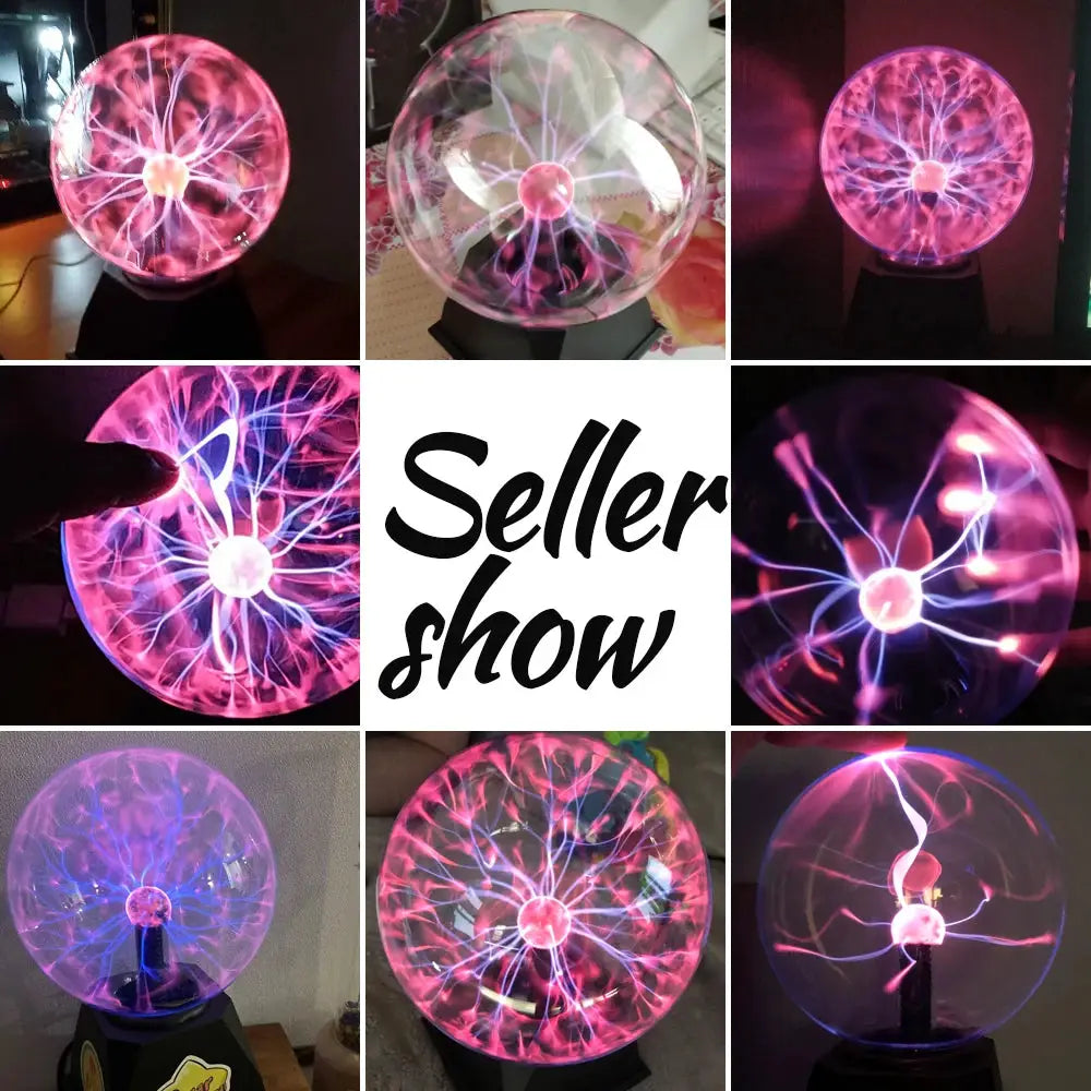 3/6/8 Inch Novelty Magic Crystal Plasma Ball Touch Lamp LED Atmosphere Night Light Kids Gift Birthday Christmas Plasma Lamp from PriceLows™