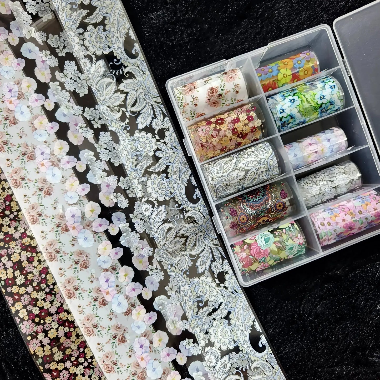 10Rolls Halloween Flower Plaid Angel Marble Bow Nail Foils Transfer Paper Nail Art Stickers Decal Nails Decoration from PriceLows™