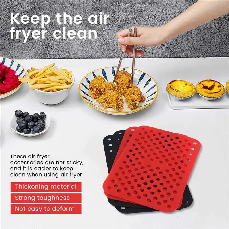 Reusable Silicone Air Fryer Liners | Ninja DZ201 Compatible | Nonstick|One Size