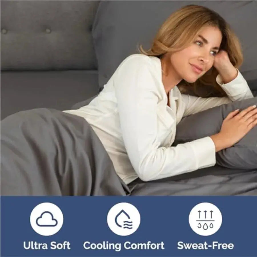 6 Pcs Sheet Set - Comfy, Breathable Cooling - Hotel Luxury Bedding for Women, Men,,Teens - 1 Flat 1 Fitted Sheet 4 Pillowcases from PriceLows™