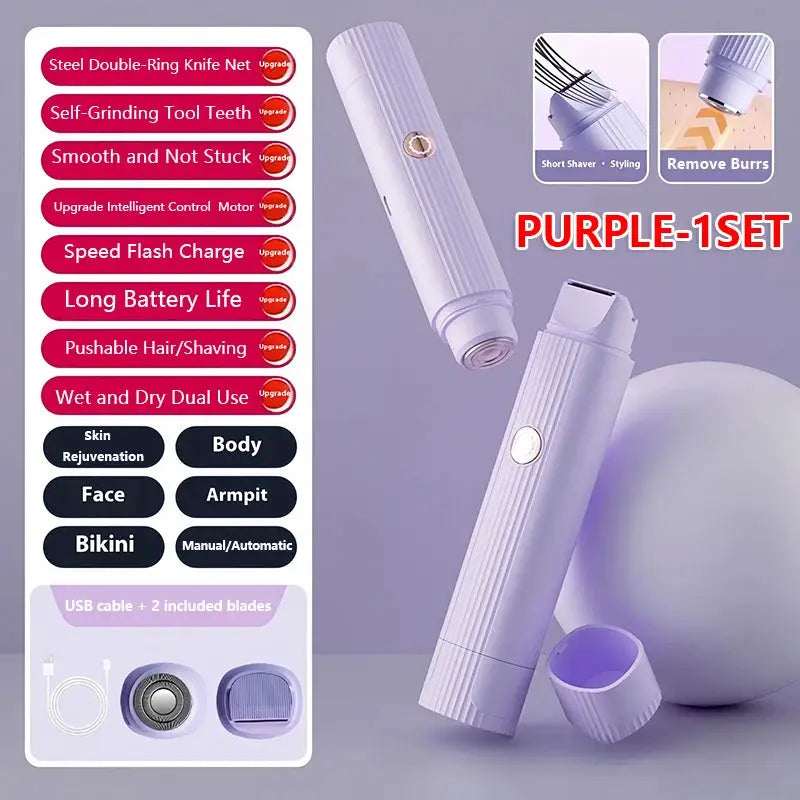 Electric Razor For Women | 2in1 Hair Removal | Rechargeable | Underarm Shaver