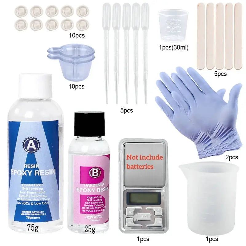 Epoxy Resin Kit | Crystal Clear 3:1 | Self Leveling | Jewelry DIY Art