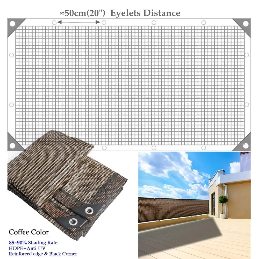 Outdoor Balcony Privacy Screen | 90% Shading Mesh | Breathable Gazebo Kit