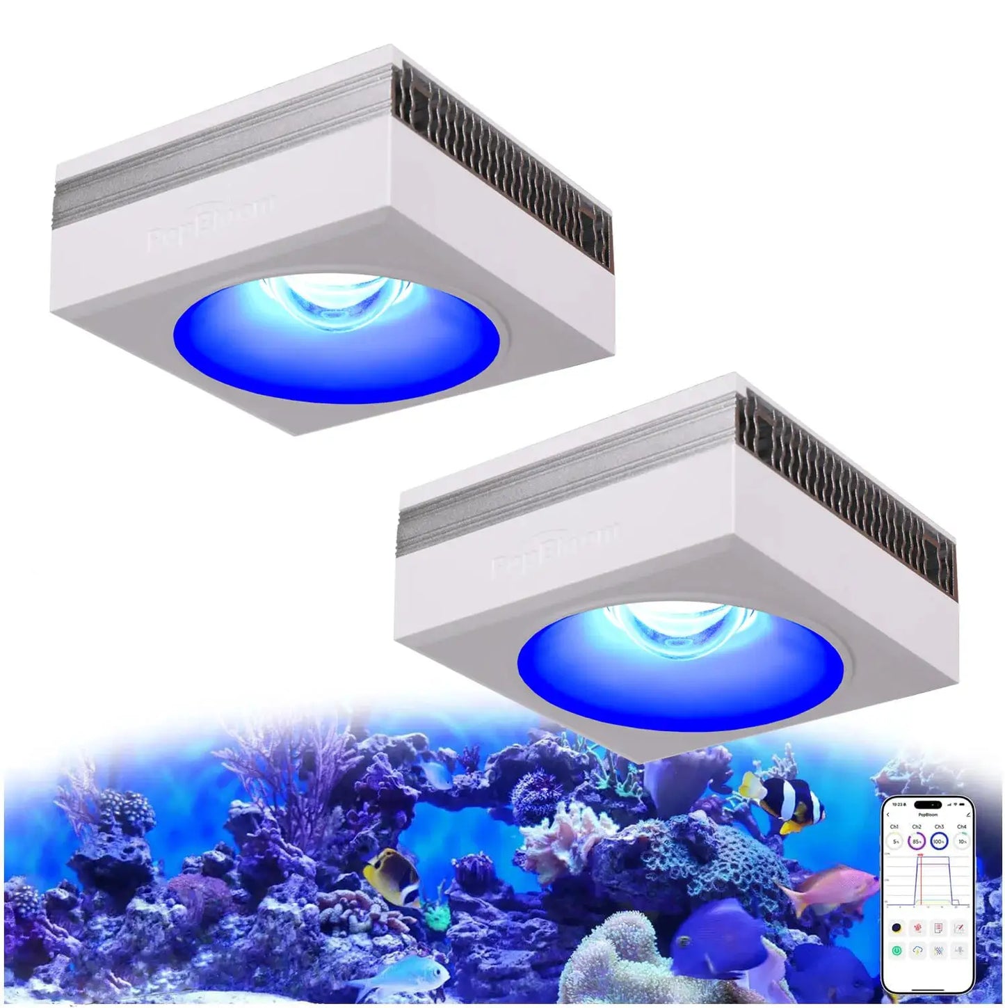 LED Aquarium Light | 100W Full Spectrum | WiFi App Control | Reef Tank