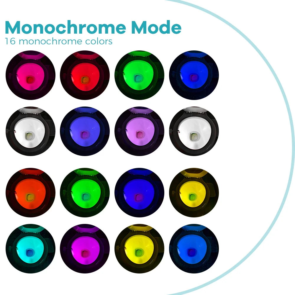 LED Toilet Light | PIR Motion Sensor | 16 Colors RGB | Waterproof