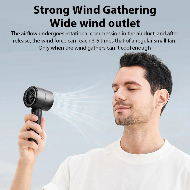Handheld Fan | LED Display | USB Rechargeable | Outdoor Use