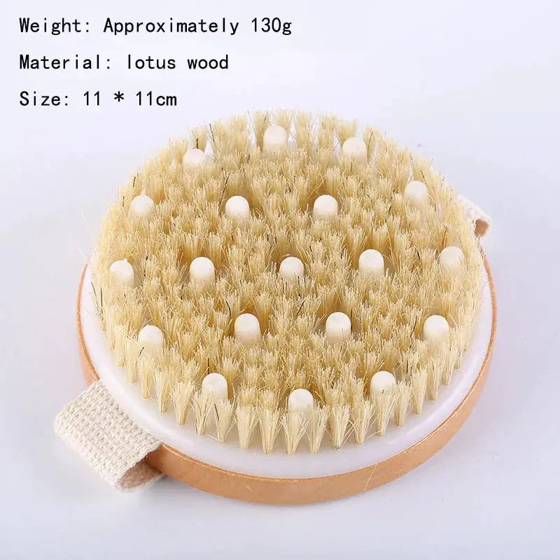 Luxury Wooden Body Massage Brush | Natural Bristles | Cellulite Remover & Exfoliator