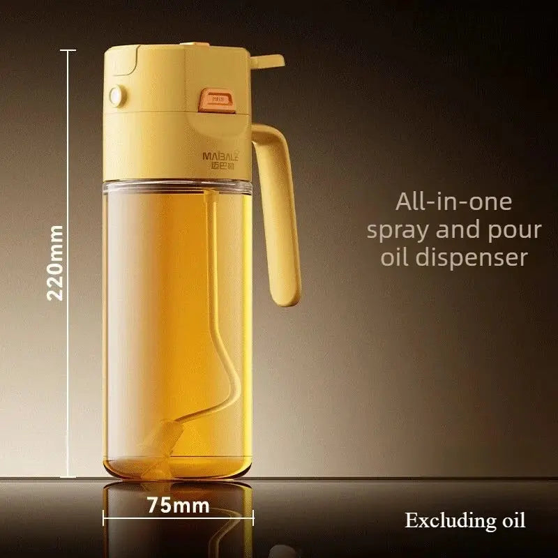 Oil Spray Bottle | Glass | Dual Use Spray and Pour | Kitchen