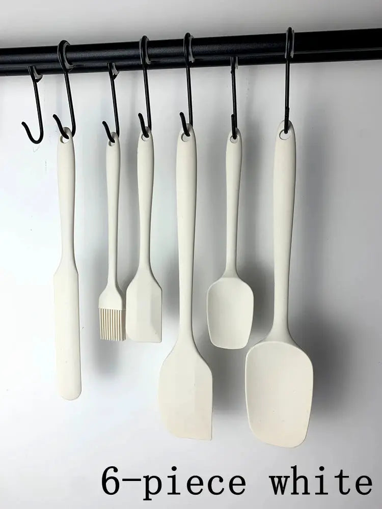 6pc Silicone Spatula set for baking-cake frosting kit with brush, non-stick scrapers & cream spreads | cute kitchen gadgets from PriceLows™