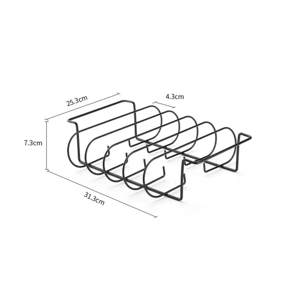 BBQ Rib Rack | Nonstick Coated Steel | Holds 4 Ribs | JT25t