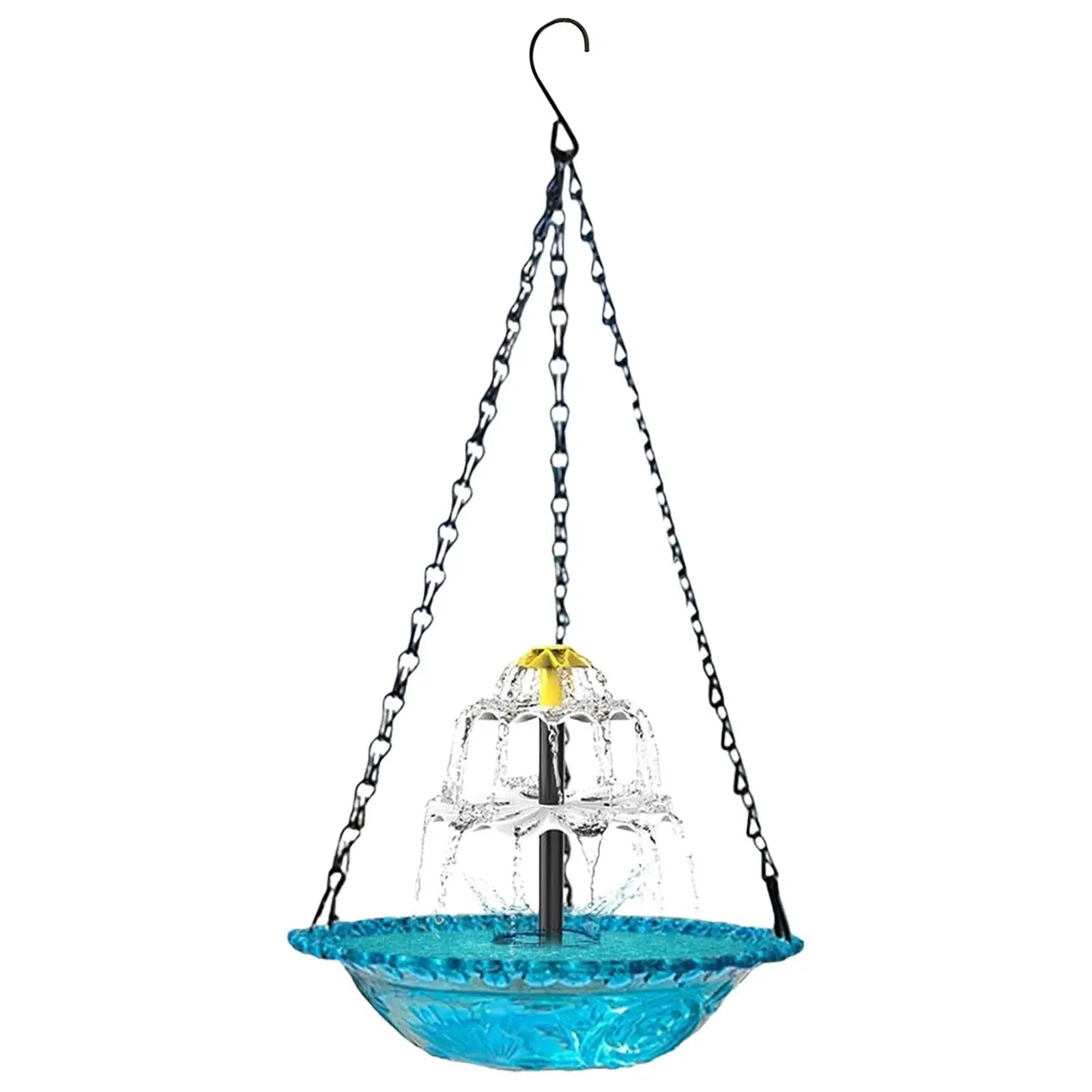 Solar Cascade Hanging Bird Bath Fountain Wildlife Feeder Outdoor Hanging Bird Bath with Solar Fountain for Garden Backyard Patio from PriceLows™