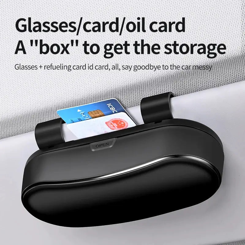 New Car Glasses Box, Glasses Sunshade, Sunglasses Car Storage Multi functional Sunglasses Clip Storage Box from PriceLows™