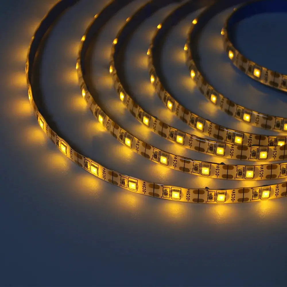 5V USB LED Strip Light with Adhesive Tape 2835 60LEDs Flexible LED Tape Waterproof Rope Light for TV Backlight Cabinet Lamp from PriceLows™