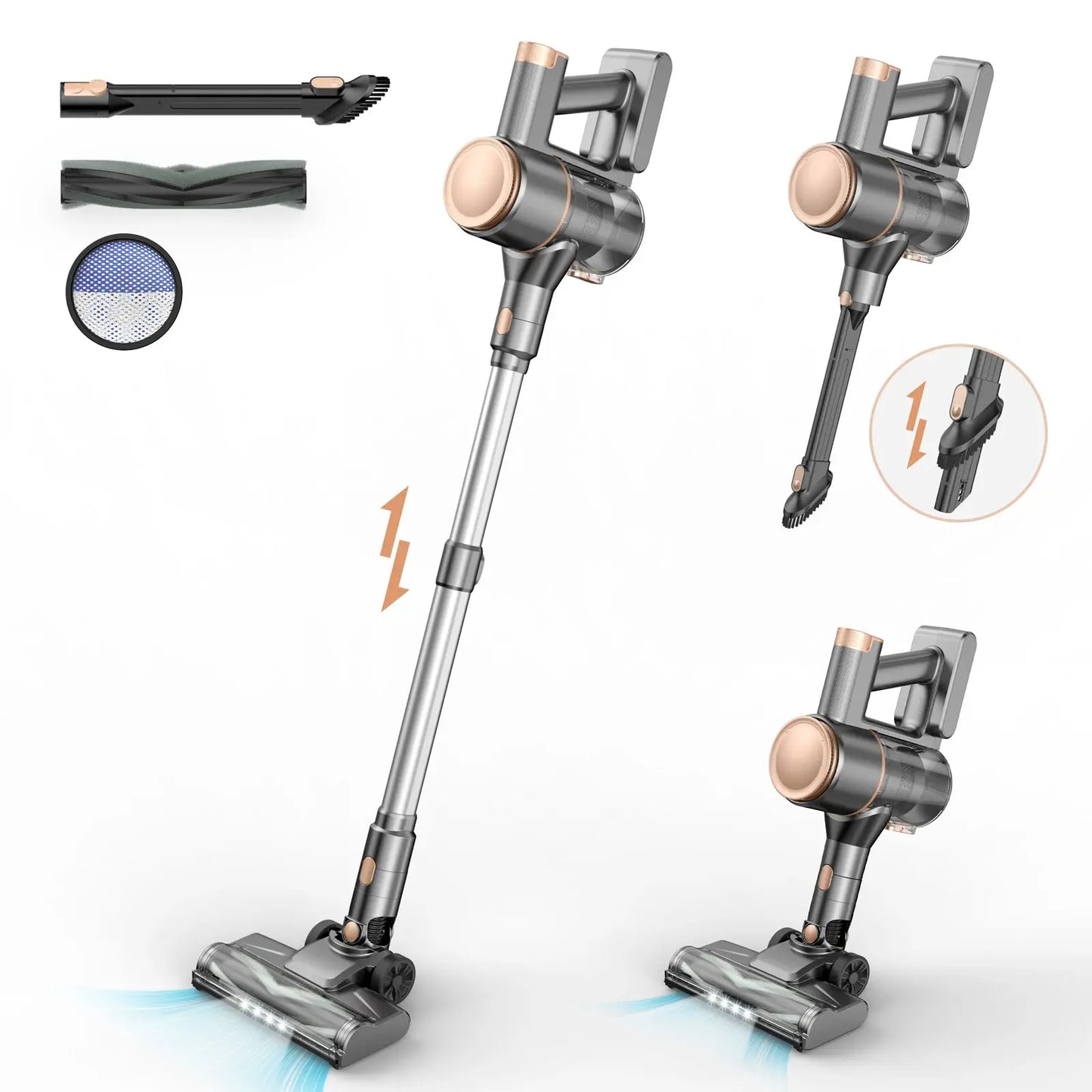 Stick Vacuum | 25KPa Suction | Two Mode Cordless | Lightweight For Pet Hair