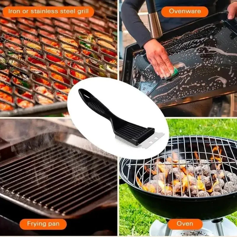 Grill Brush | 8 Inch Heavy Duty Extra Strong | Stainless Steel Wire