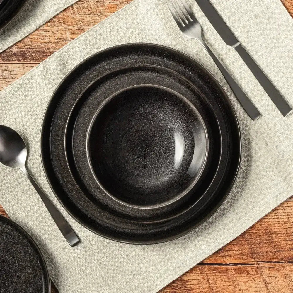 Ceramic Salad Plate Round Rustic Dinnerware Microwave Dishwasher Safe Perfect Serving Appetizers Side Dishes and Salads from PriceLows™