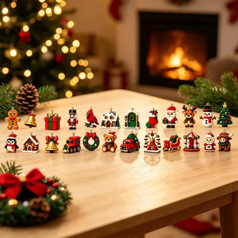 Christmas Advent Blocks | 24 Day Countdown | 3D PVC Figures | Set Of 24