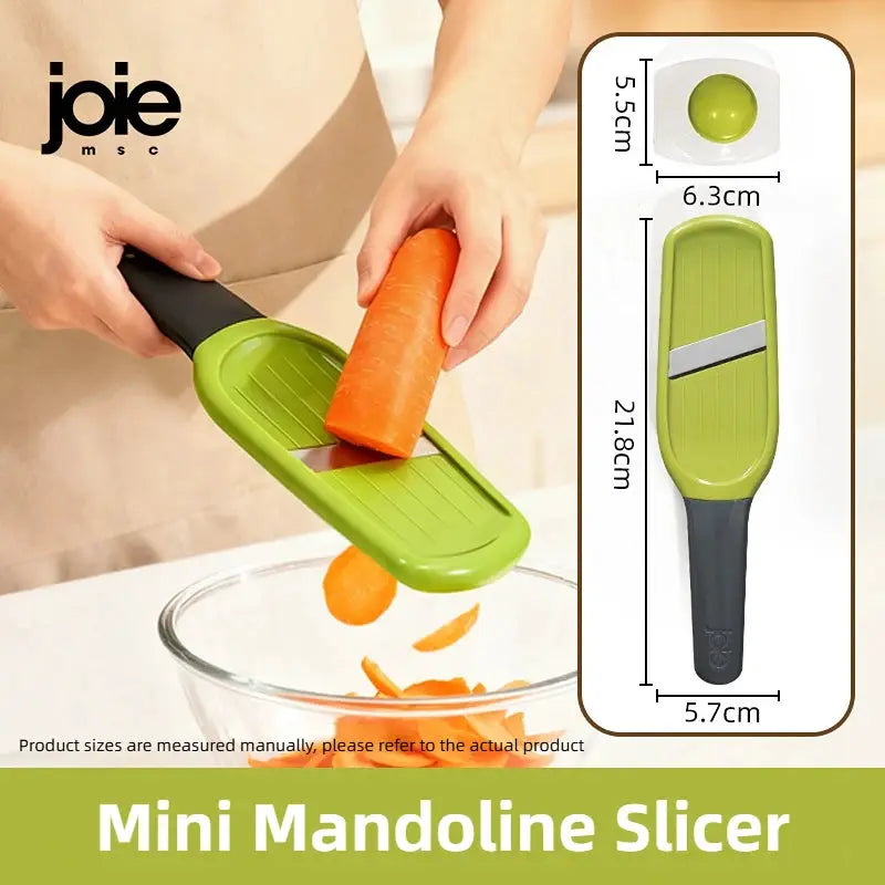 Mini Mandoline Slicer | Stainless Steel Blade | Safety Guard