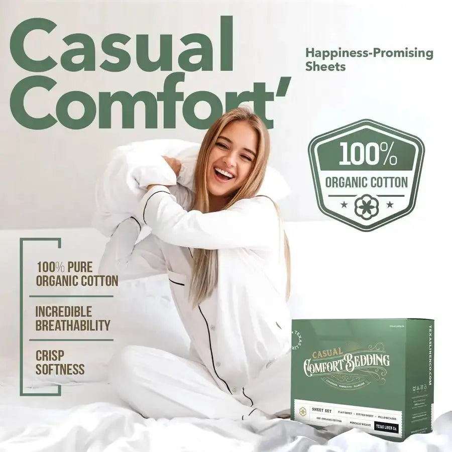 100 Organic Cotton Sheets King Size 4 PC Organic Cotton King Percale Weave Sheet Set, Soft, Cooling, Crisp amp Breathable, 16 De from PriceLows™