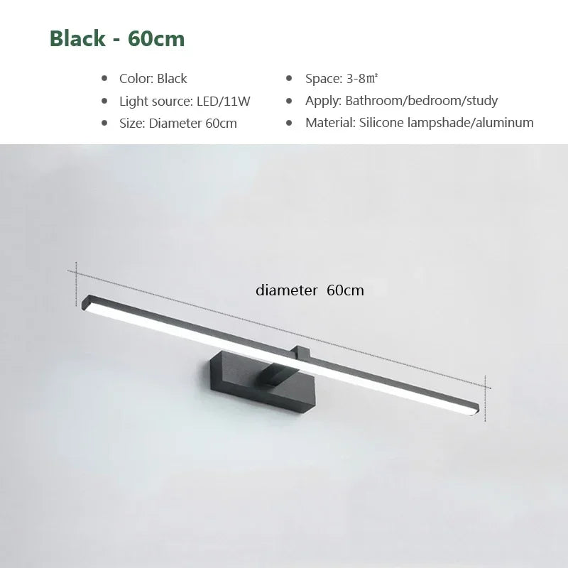 LED Wall Light | Three Color Temperatures | Aluminum | Bathroom