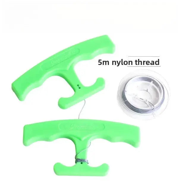 Car Emblem Remover Tool Kit | 30 Cm Steel Wire | Plastic Handle | Green