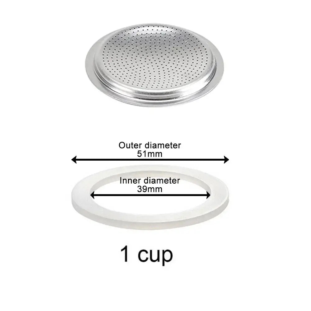 Moka Pot Gasket | Soft Silicone | Espresso Pot Compatible | Fits Most Moka Pots