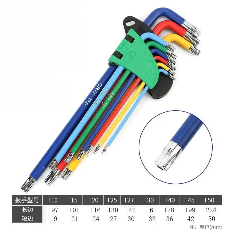Allen Key Set L Wrench Kit For Allen Screw 9PCS Long Arm Hex Key Set 1.5mm To 10mm Hexagon Spanner Hand Tools For Bicycle Repair from PriceLows™