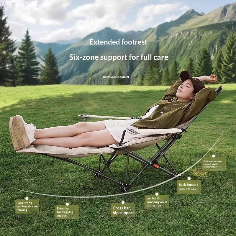 Lounge Chair | 4-Position Adjustable | Portable Folding | Outdoor Zero Gravity