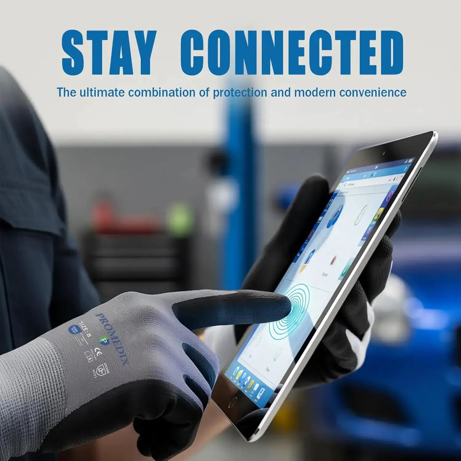Nitrile Coated Work Gloves, MicroFoam Safety Gloves for Men, Seamless Knit with Grip from PriceLows™