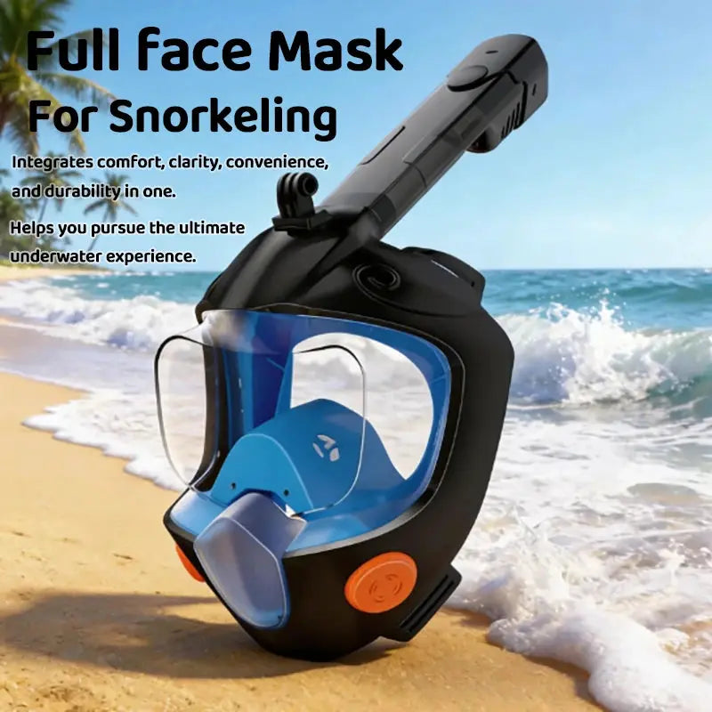 Full Face Snorkel Mask 180° Panoramic View Dry Top Snorkel Anti-Fog Leak-Proof Safe Breathing Swimming Diving Gear for Adults from PriceLows™