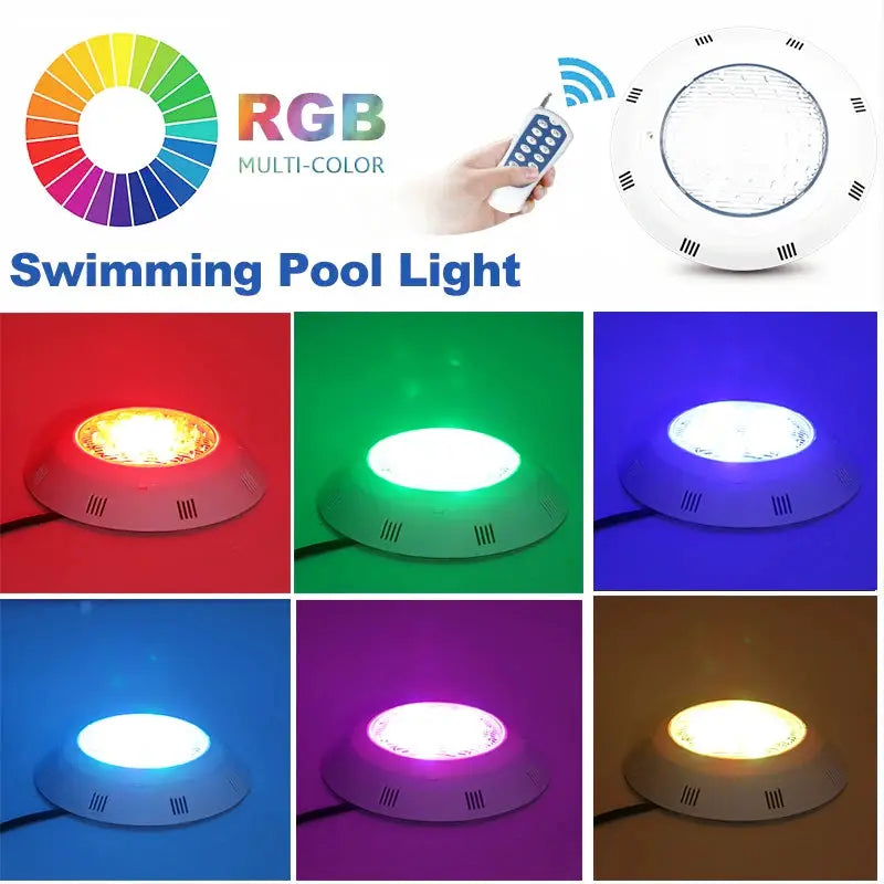 18/24/36/45W Swimming Pool Light with Remote Controller RGB Multi Color Outdoor LED Underwater AC12V IP68 Waterproof Lamp from PriceLows™