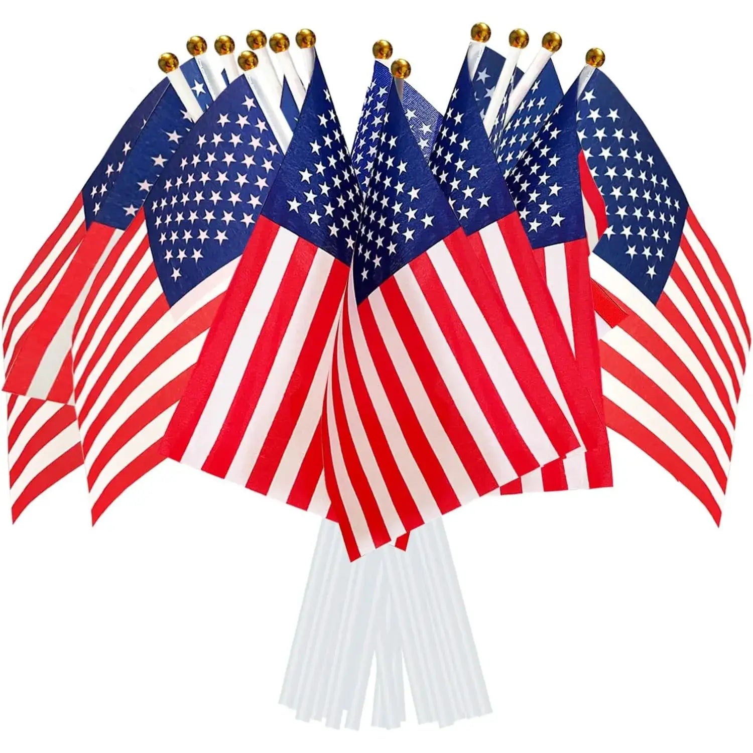 50pcs/20pcs American USA Flags on Sticks for 4th July Decorations, America Small Flags for Memorial Day Independence Day Decor from PriceLows™