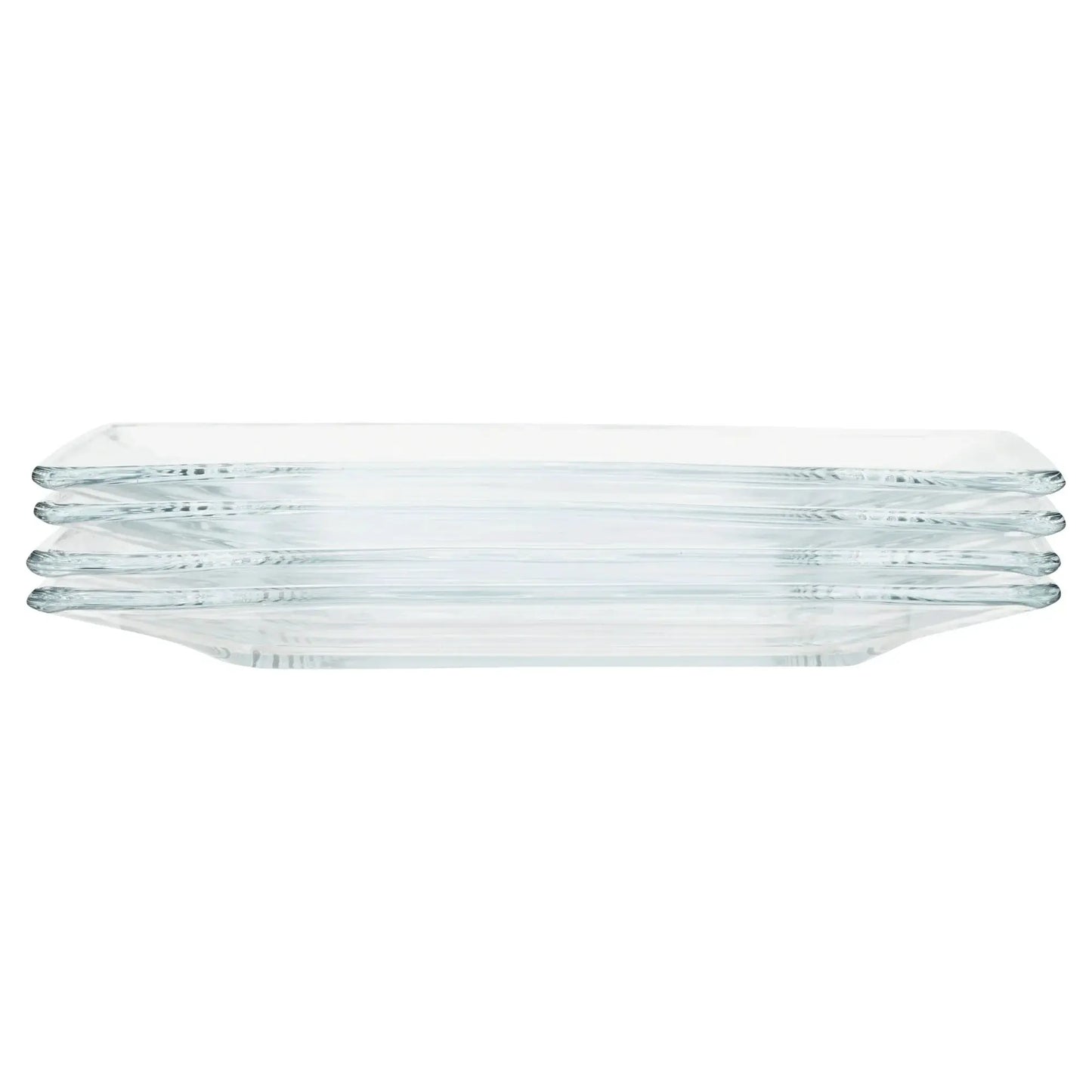 12-Piece Square Clear Glass Dinnerware Set, Elegant and Durable Tableware for Everyday Use, Perfect for Home, Dining Room, Kitchen, or Special Occasions, Includes Plates, Bowls, and Serving Pieces, Microwave and Dishwasher Sa from PriceLows™