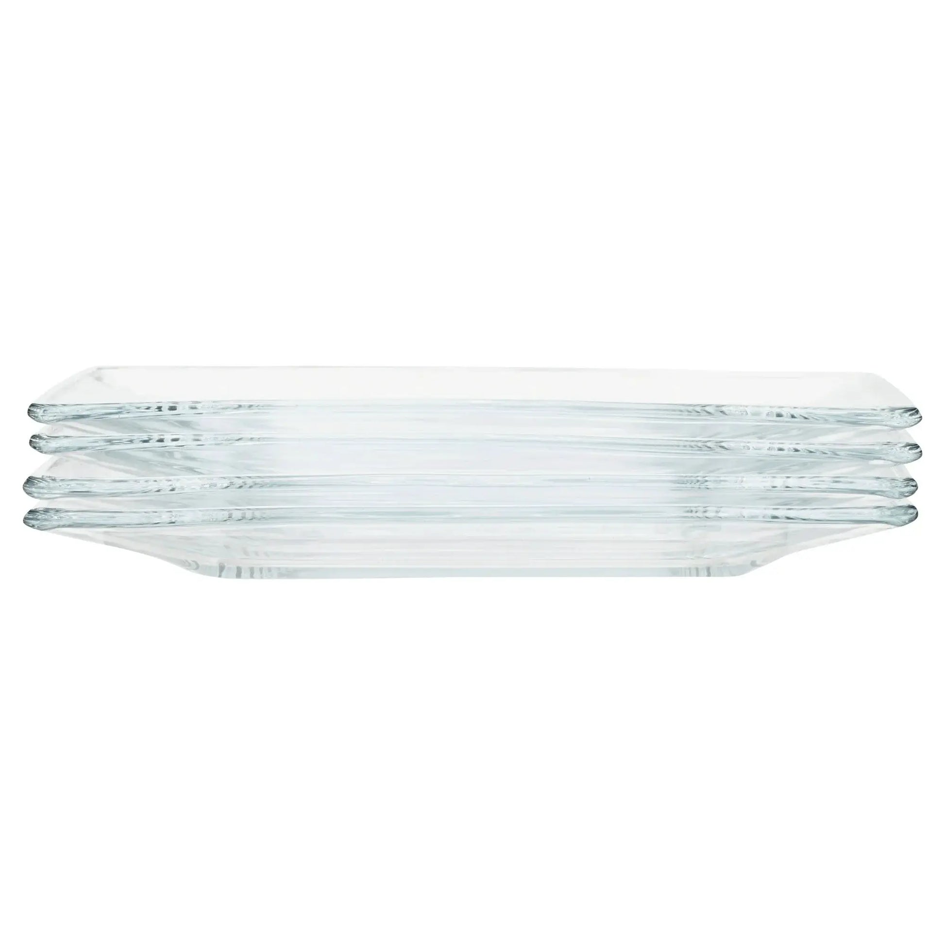 12-Piece Square Clear Glass Dinnerware Set, Elegant and Durable Tableware for Everyday Use, Perfect for Home, Dining Room, Kitchen, or Special Occasions, Includes Plates, Bowls, and Serving Pieces, Microwave and Dishwasher Sa from PriceLows™