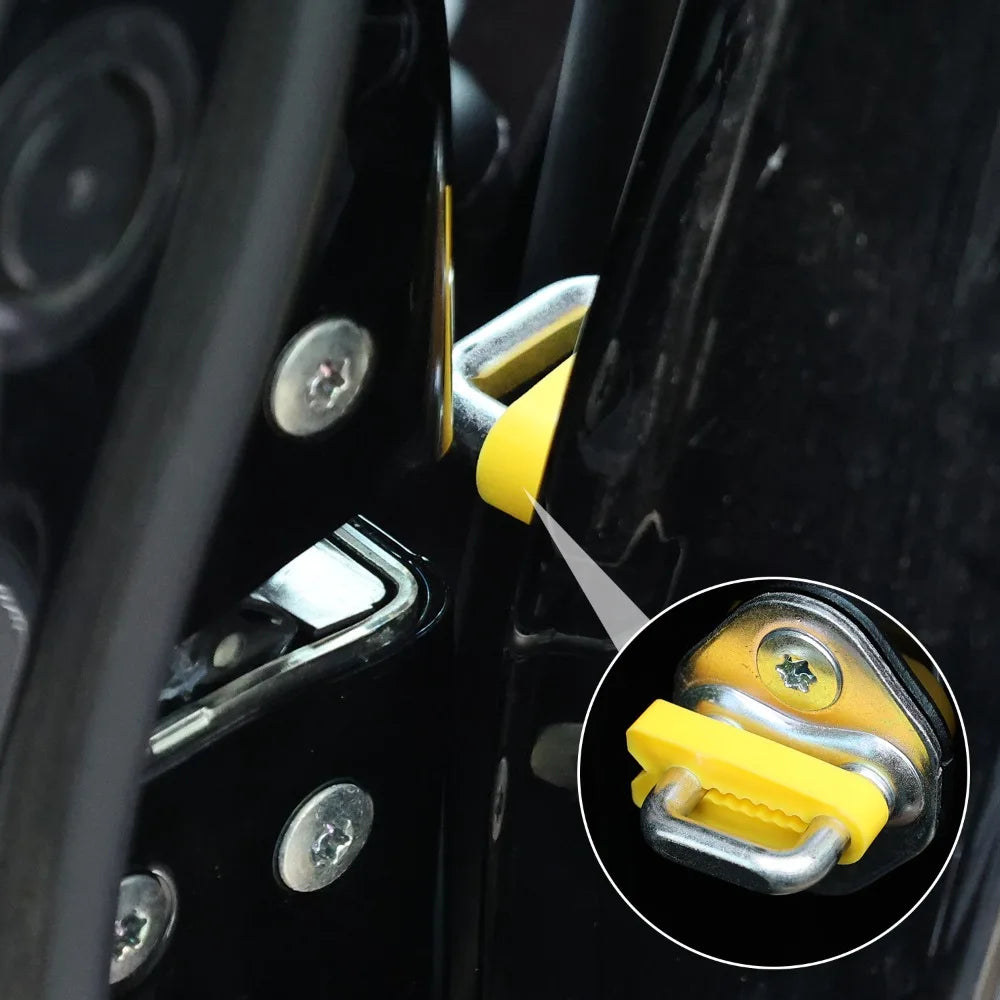 Car Door Shock Absorber Pad | Silicone | 4.2x1.5cm | Yellow Black Red