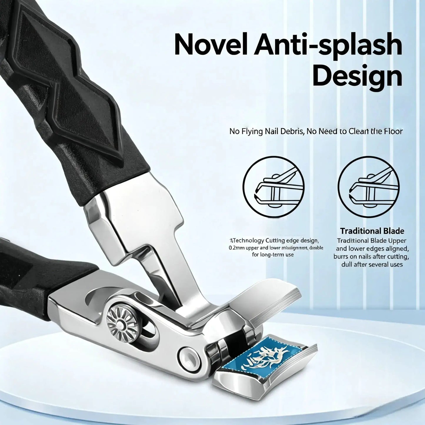 Nail Clippers | Wide Jaw Opening | Long Handle | 3.63x1.18 Inch