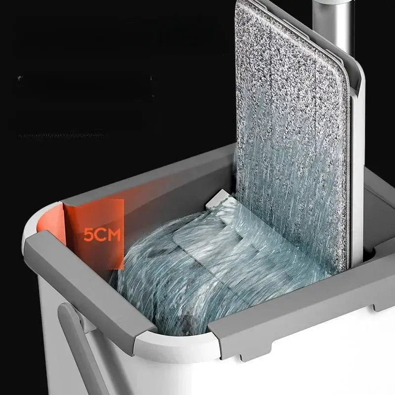 Mop with Bucket Set Wet Dry Magic Cleaning Tool for Home Floors Kitchen Bathroom Hardwood Laminate Tiles Easy Rinse Self-Wring from PriceLows™