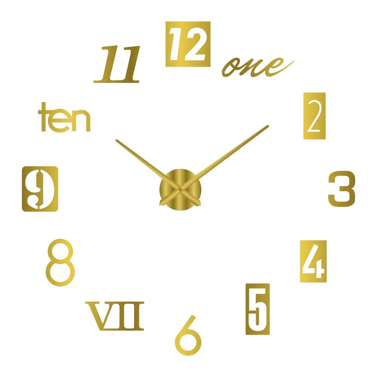Large 3D Wall Clock Luminous Classic Wall Clocks DIY Digital Clock Wall Watches Stickers Silent Clock for Home Living Room Table from PriceLows™