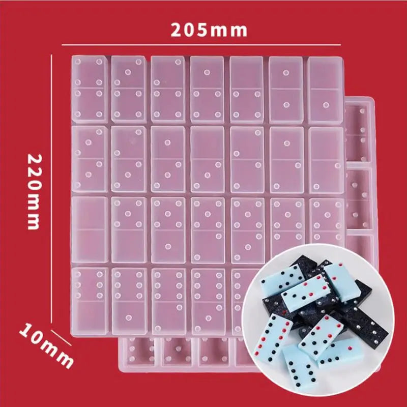Resin Domino Mold | 28-Grid Silicone | For Crafts And Jewelry | DIY