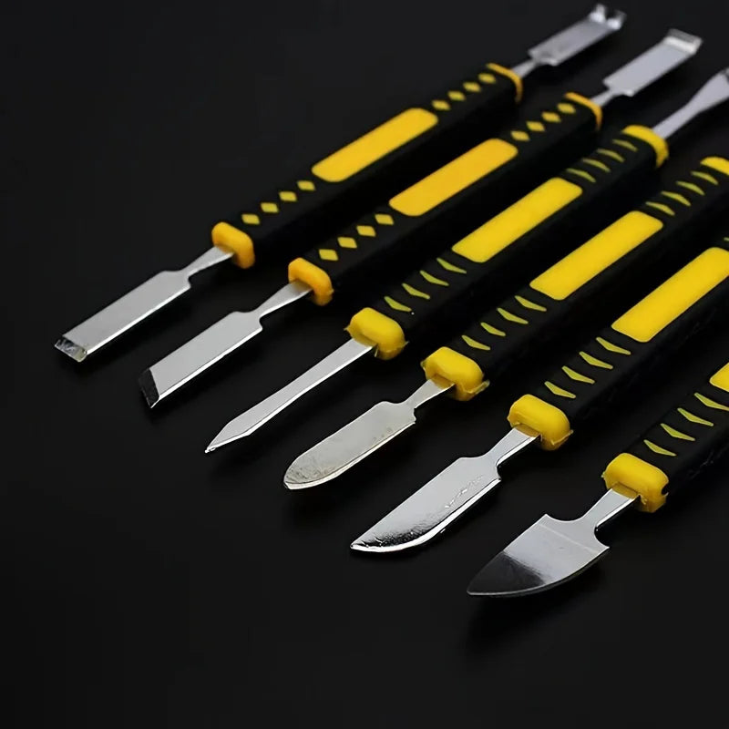 6pcs Electronic Repair Tool Set, Metal Dual-Head Pry Bars for Tablets, Laptops, Phones, Electronic Devices, No Electricity from PriceLows™