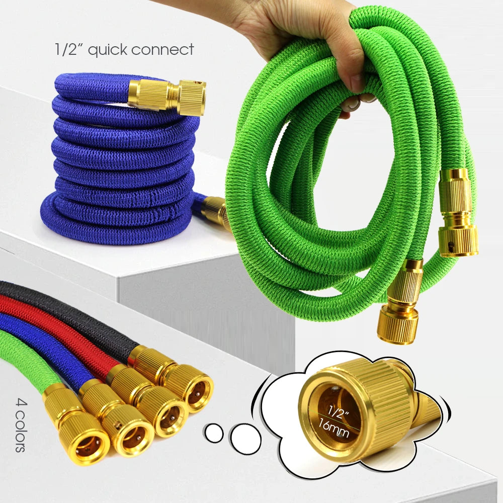 17/25/33/50/75/100/125/150FT Magic Watering Hose 3x Retractable Expandable Garden Hose High Pressure Car Wash Scalable Tube from PriceLows™