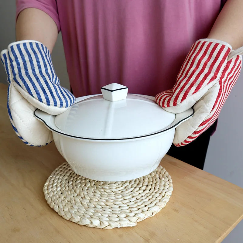 Oven Mitts | Heat Resistant | Striped Pattern | 1 Pc