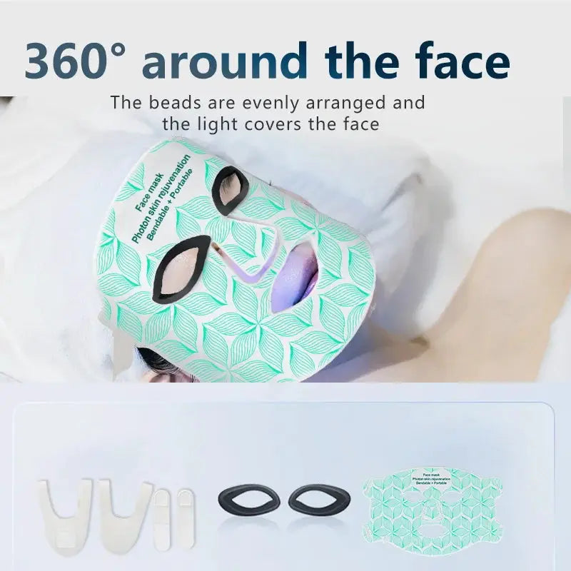 Ubilli Silicone Led Face Mask 8 Colors Red Light Therapy Infrared Flexible Soft Mask Led Therapy Anti Aging Advanced Photon Mask from PriceLows™